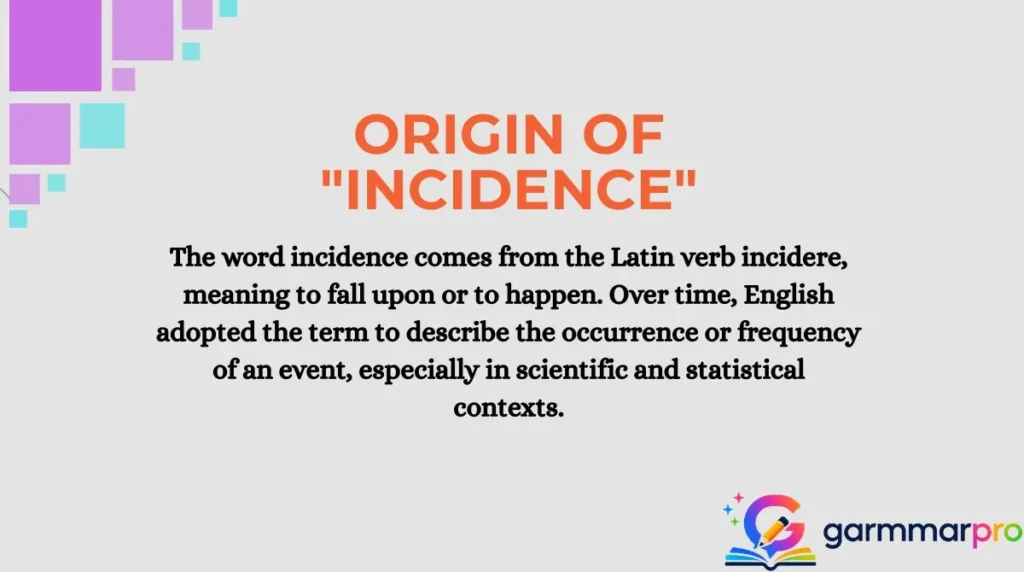 Origin of "Incidence"