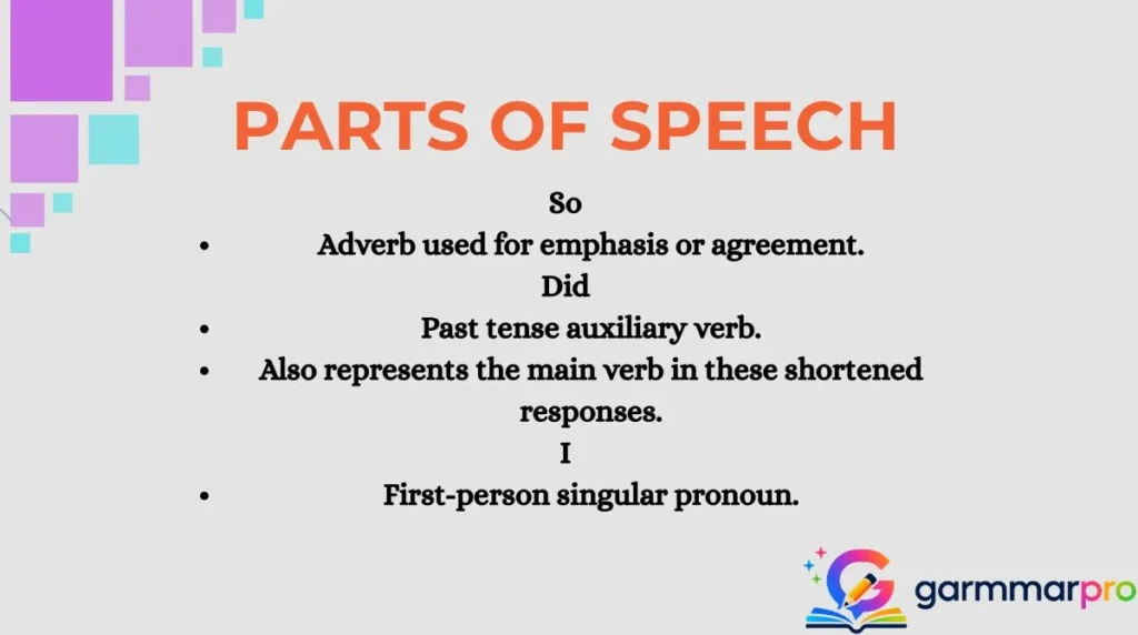 Parts of Speech