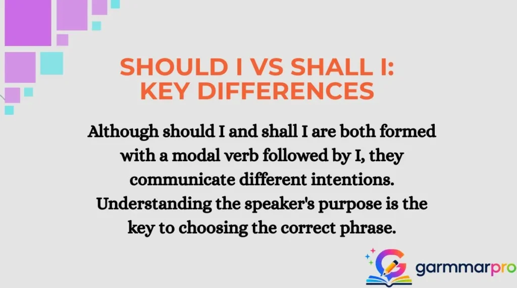 Should I vs Shall I: Key Differences